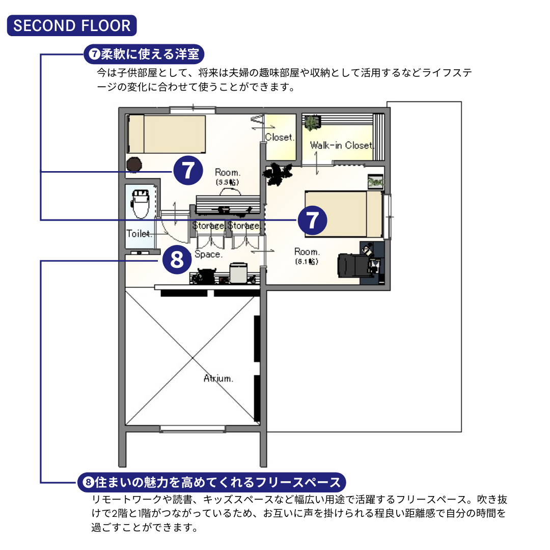 ALIA LABE間取りSECOND FLOOR